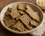 Craquez pour ces délicieux crackers graines maison, croustillants et parsemés de sel. Parfaits pour un apéritif sain.