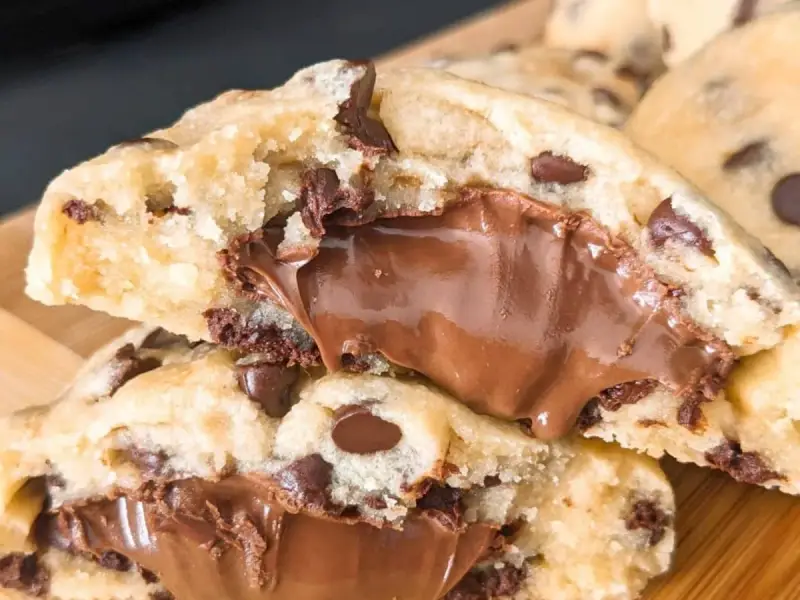 Gâteau cookie gourmand, cœur coulant de Nutella fondant. Un délice à croquer !